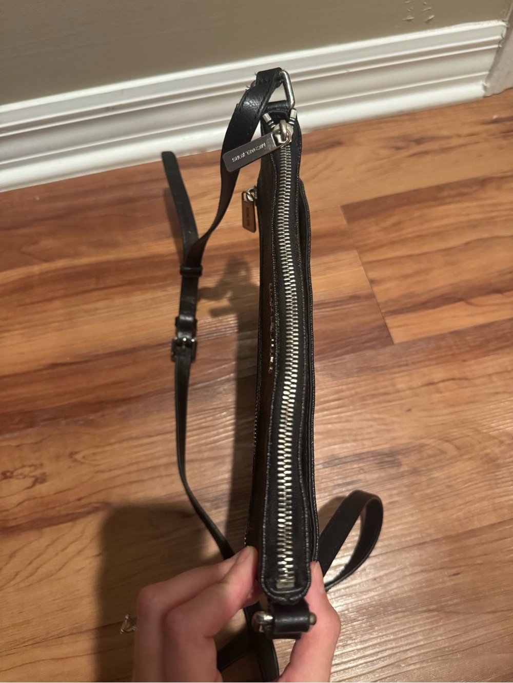 Michael Kors Black Signature Crossbody with Silver Hardware - Picture 4 of 7